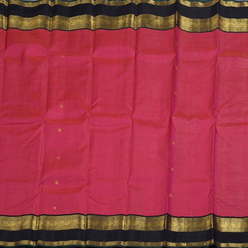 Hayagrivas Pink Kanjivaram Silk Saree with Black Border BBD976J3-1