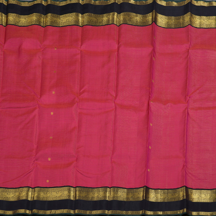 Hayagrivas Pink Kanjivaram Silk Saree with Black Border BBD976J3-1