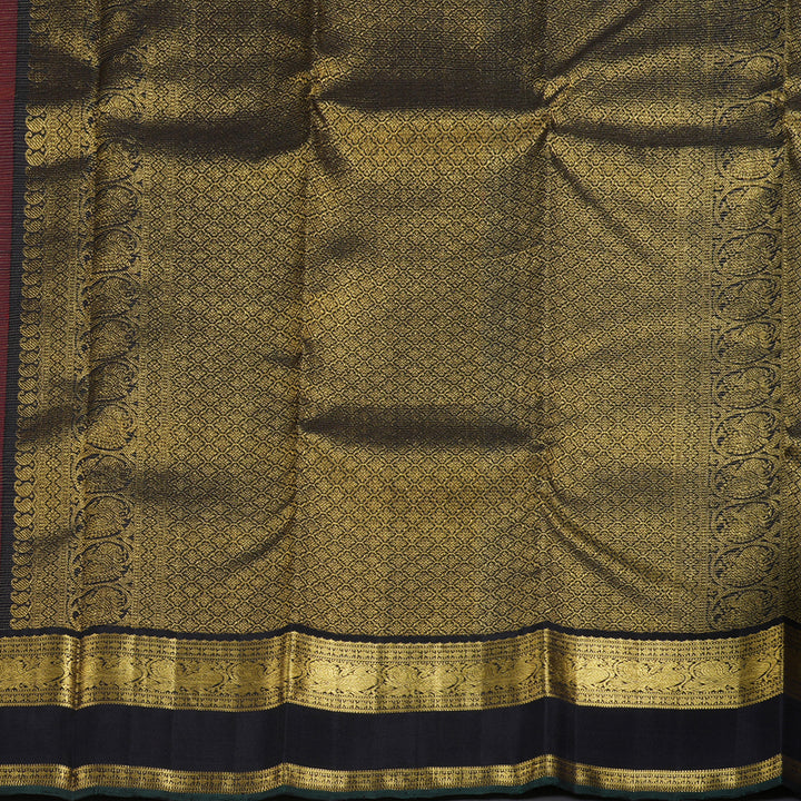 Hayagrivas Pink Kanjivaram Silk Saree with Black Border BBD976J3-1