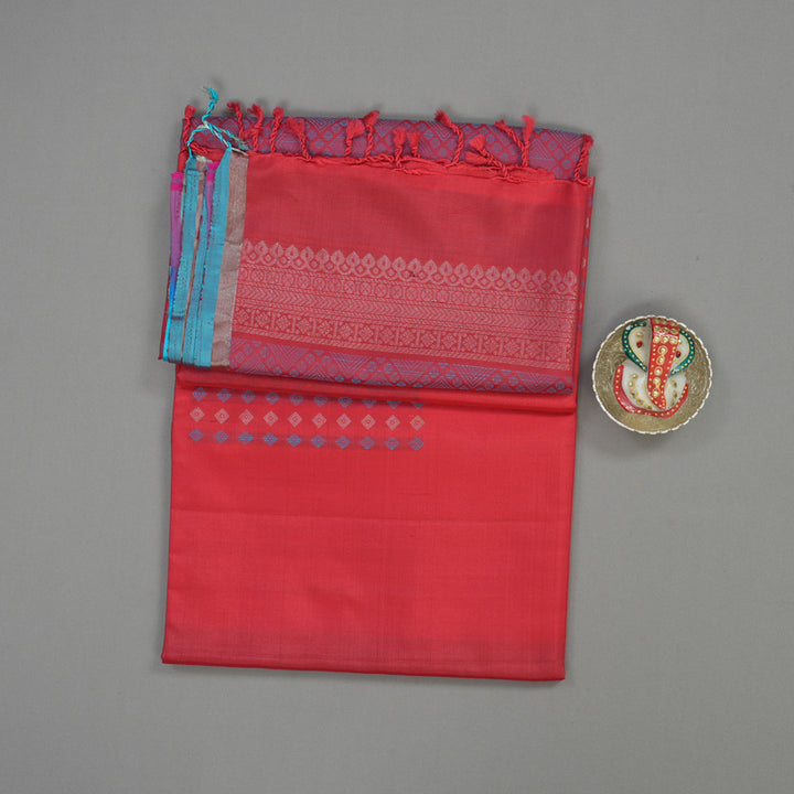 Hayagrivas Handloom Reddish Pink Soft Silk Saree BBD97D3-15