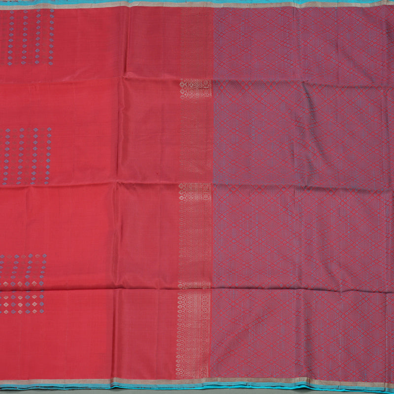 Hayagrivas Handloom Reddish Pink Soft Silk Saree BBD97D3-15