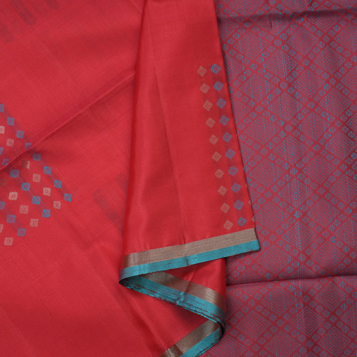 Hayagrivas Handloom Reddish Pink Soft Silk Saree BBD97D3-15