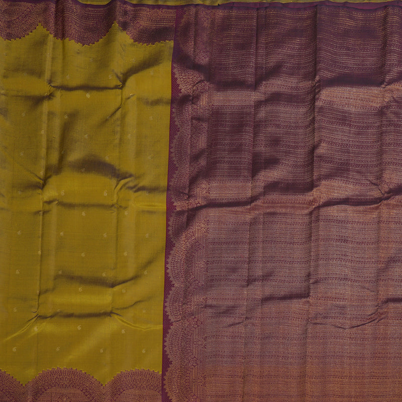 Hayagrivas Handloom Turning Border Kanjivaram Silk Saree BBD984J1-1