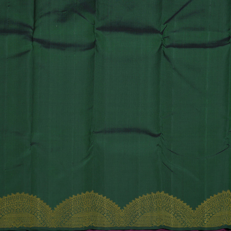 Hayagrivas Purple Kanjivaram Silk Saree with Bottle Green Border BBD984J2-1