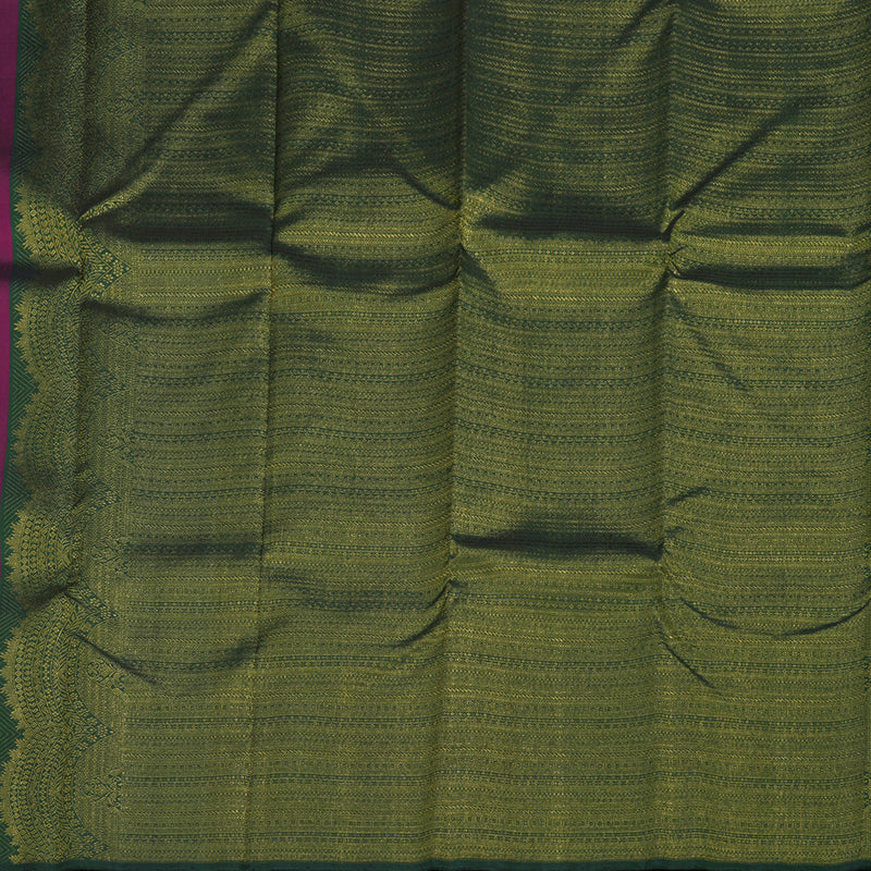 Hayagrivas Purple Kanjivaram Silk Saree with Bottle Green Border BBD984J2-1