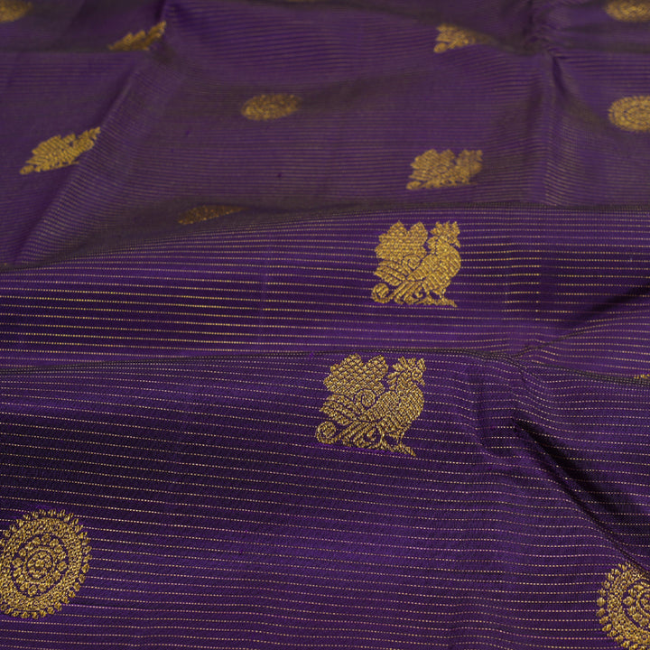 Hayagrivas Purple Kanjivaram Silk Saree with Purple Border BBD986J2-2