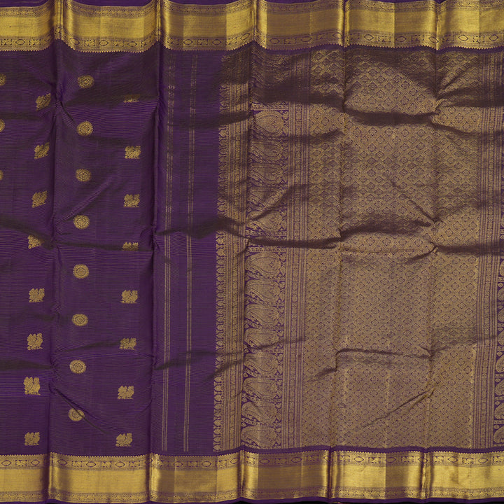 Hayagrivas Purple Kanjivaram Silk Saree with Purple Border BBD986J2-2