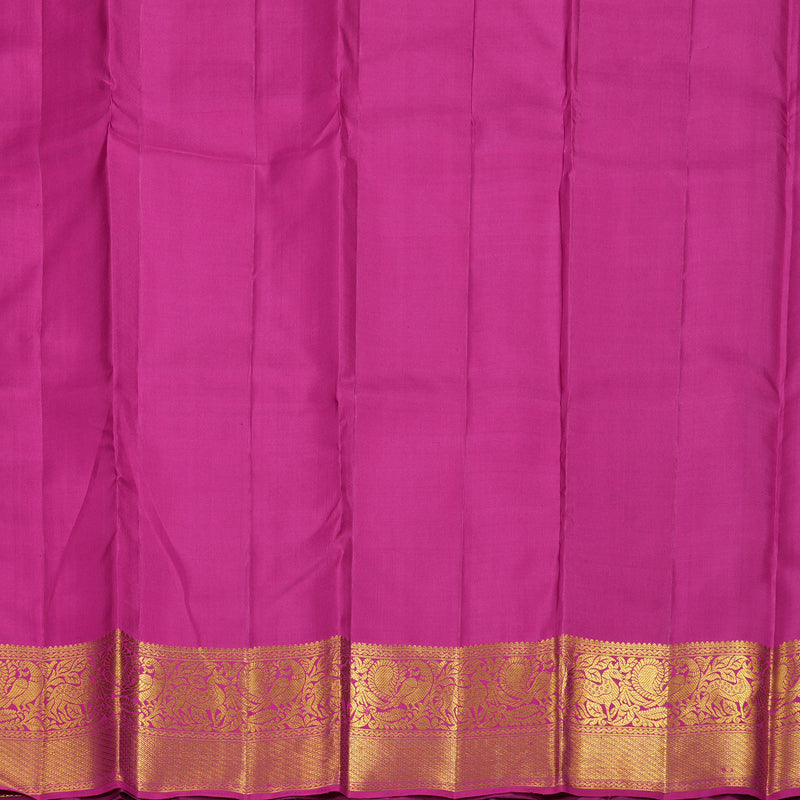 Hayagrivas Blue Handloom Kanjivaram Silk Saree with Purple Border BBD991J2-8