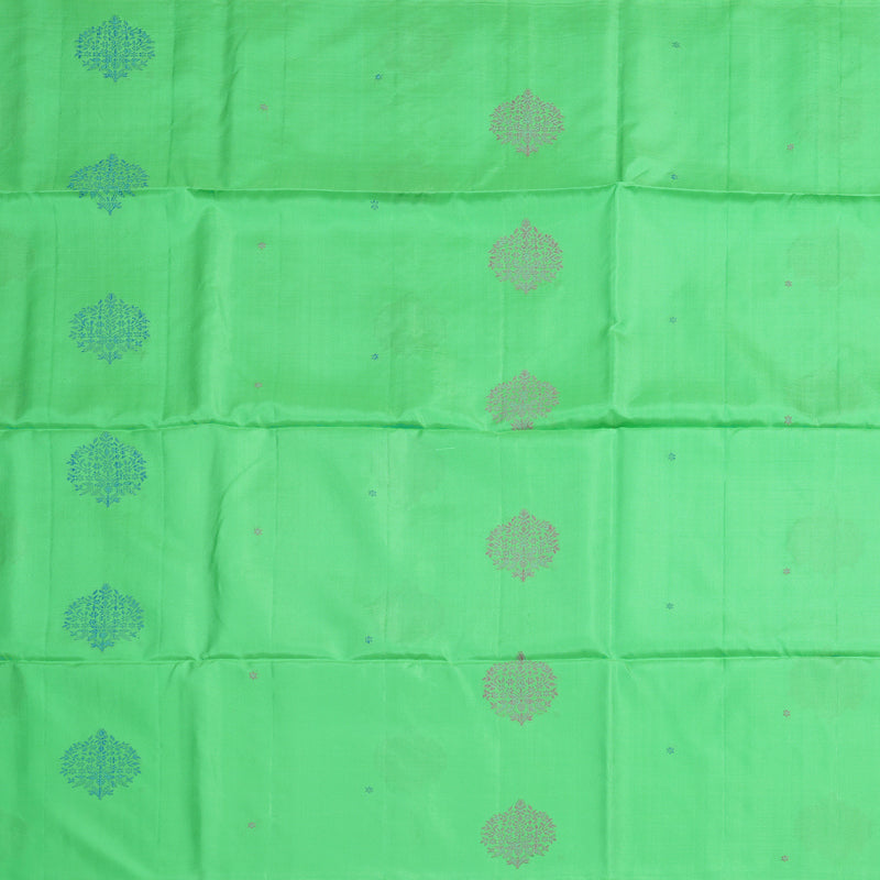 Hayagrivas Bright Green Handloom Soft Silk Saree BBD99D3-2