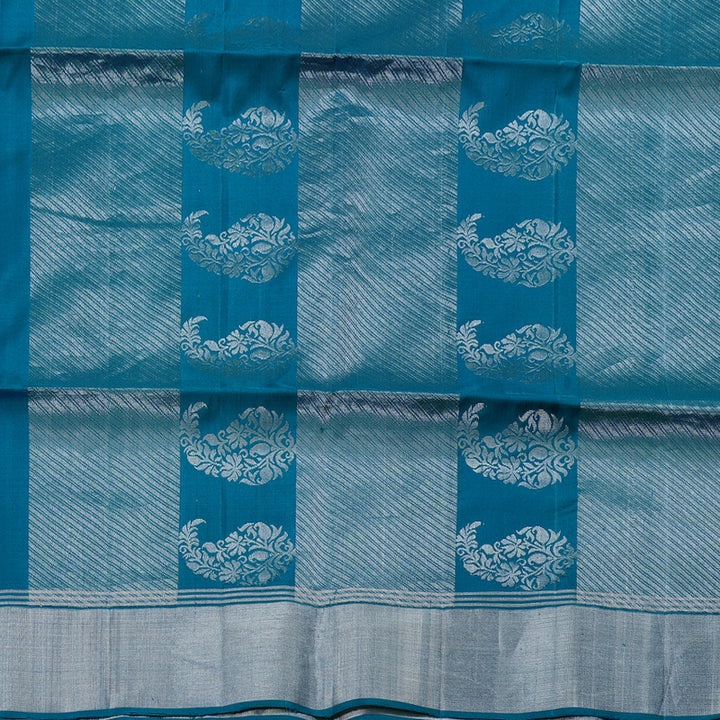 Hayagrivas Handloom Cobalt Blue Soft Silk Saree with Mango Buttas BBD99D3-32