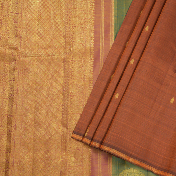 Hayagrivas Handloom Turning Border Silk Saree  BD305