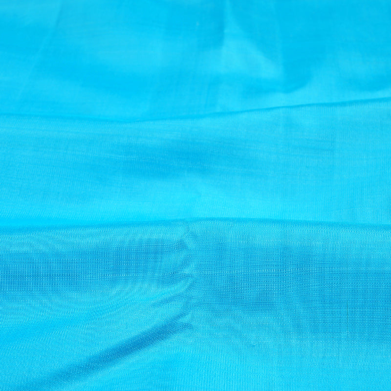 Hayagrivas Handloom Light blue With Brown Korvai Kanjivaram Silk Saree BD315