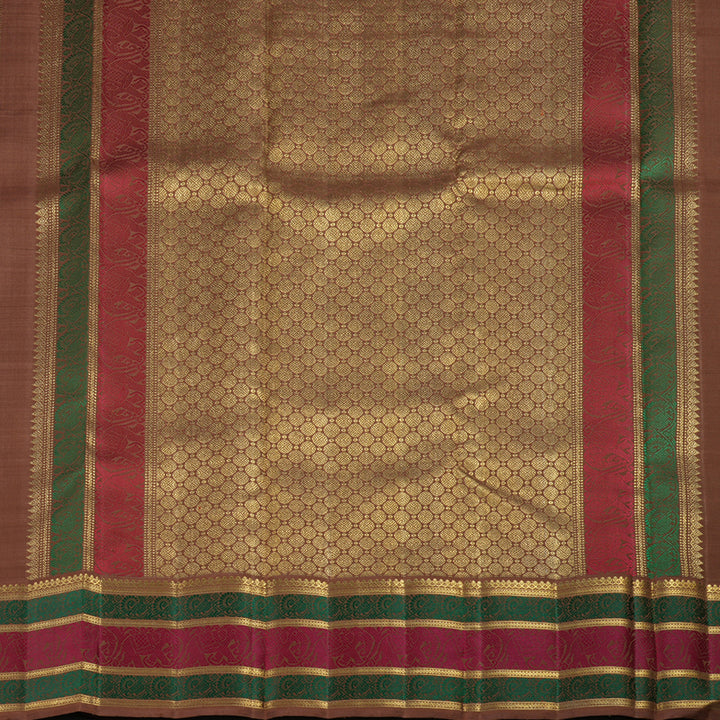 Hayagrivas Handloom Light blue With Brown Korvai Kanjivaram Silk Saree BD315