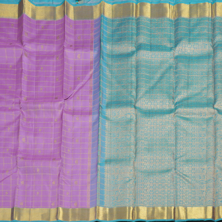 Hayagrivas Handloom Jari Checks Kanjivaram Silk Saree BD321