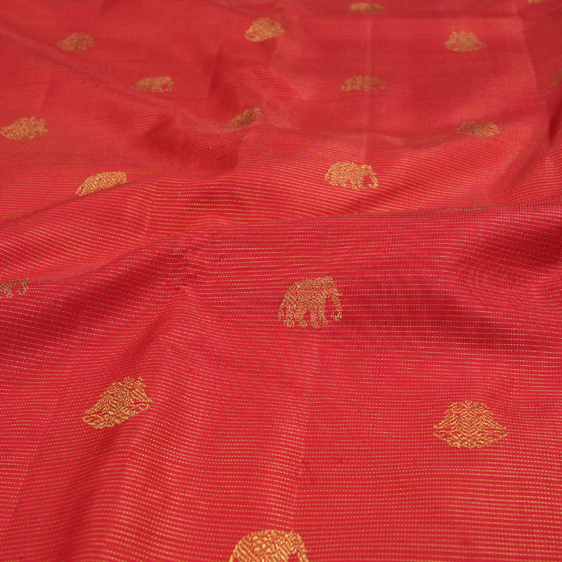 Hayagrivas Handloom Vairaoosi Red Kanjivaram Silk Saree BD332