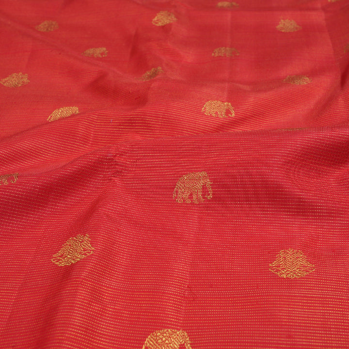 Hayagrivas Handloom Vairaoosi Red Kanjivaram Silk Saree BD332