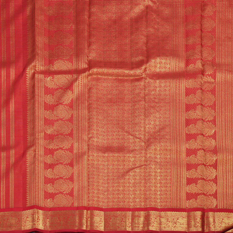 Hayagrivas Handloom Vairaoosi Red Kanjivaram Silk Saree BD332