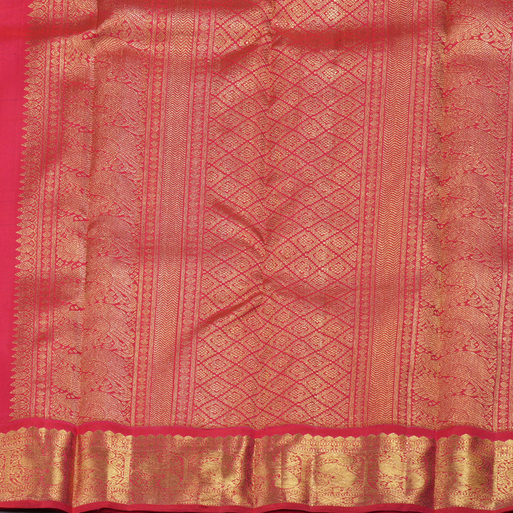 Hayagrivas Purple Kanjivaram Silk Saree with Redish Pink Border BD348-SBS