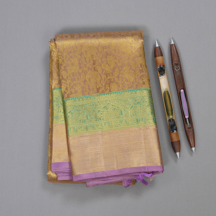 Hayagrivas Handloom Jari Tissue Brocade Kanjivaram Silk Saree BD379