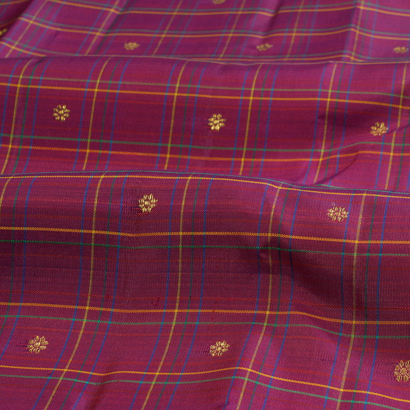 Hayagrivas Handloom Purple Kanjivaram Silk Saree with Reddish Pink Border BD406-SBS