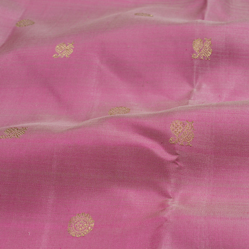 Hayagrivas Baby Pink Kanjivaram Silk Saree with Orangish Pink Border BD408-SBS