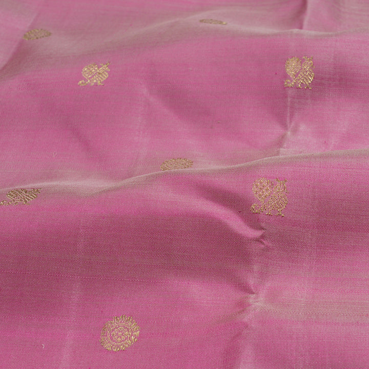 Hayagrivas Baby Pink Kanjivaram Silk Saree with Orangish Pink Border BD408-SBS