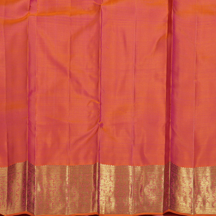 Hayagrivas Baby Pink Kanjivaram Silk Saree with Orangish Pink Border BD408-SBS