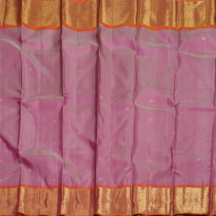 Hayagrivas Baby Pink Kanjivaram Silk Saree with Orangish Pink Border BD408-SBS