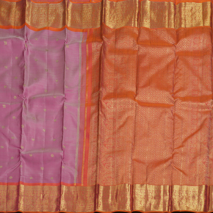 Hayagrivas Baby Pink Kanjivaram Silk Saree with Orangish Pink Border BD408-SBS