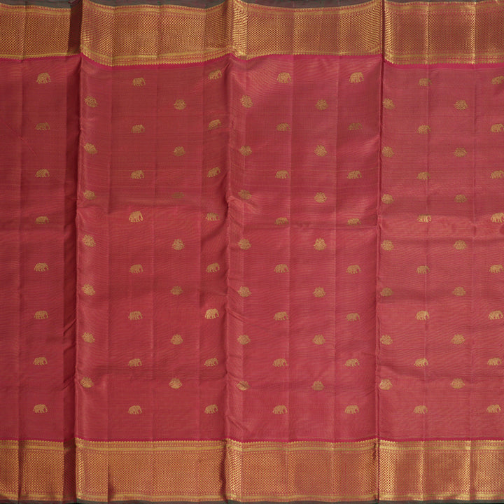 Hayagrivas Handloom Koorai Maroon Vairaoosi Ten Yards Silk Saree BD413-SBS