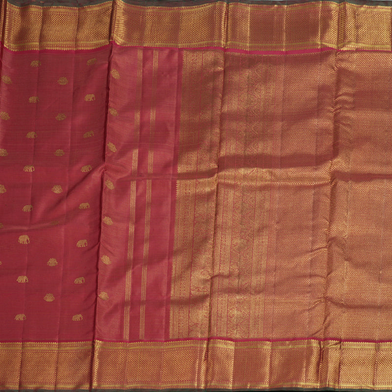 Hayagrivas Handloom Koorai Maroon Vairaoosi Ten Yards Silk Saree BD413-SBS