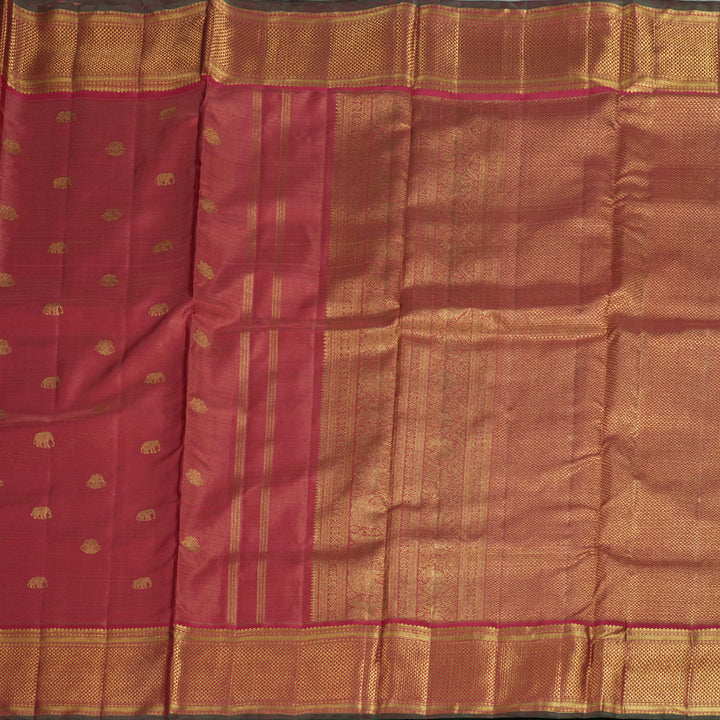 Hayagrivas Handloom Koorai Maroon Vairaoosi Ten Yards Silk Saree BD413-SBS