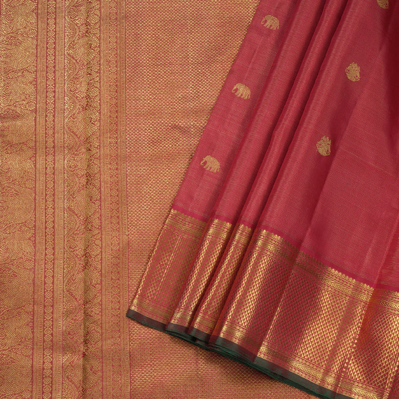 Hayagrivas Handloom Koorai Maroon Vairaoosi Ten Yards Silk Saree BD413-SBS