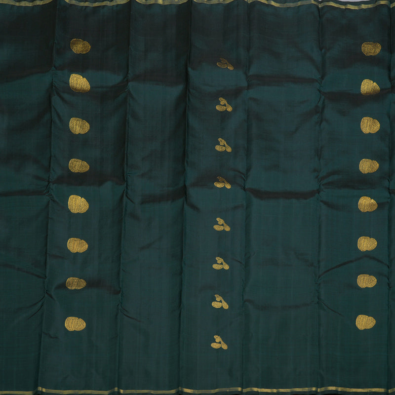 Hayagrivas Bottle Green Kanjivaram Silk Saree BD414-SBS