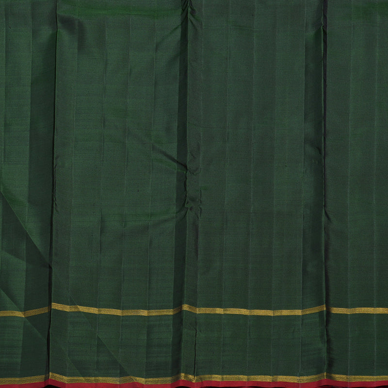 Hayagrivas Handloom Mehandi Green Kanjivaram Silk Saree BD417-SBS