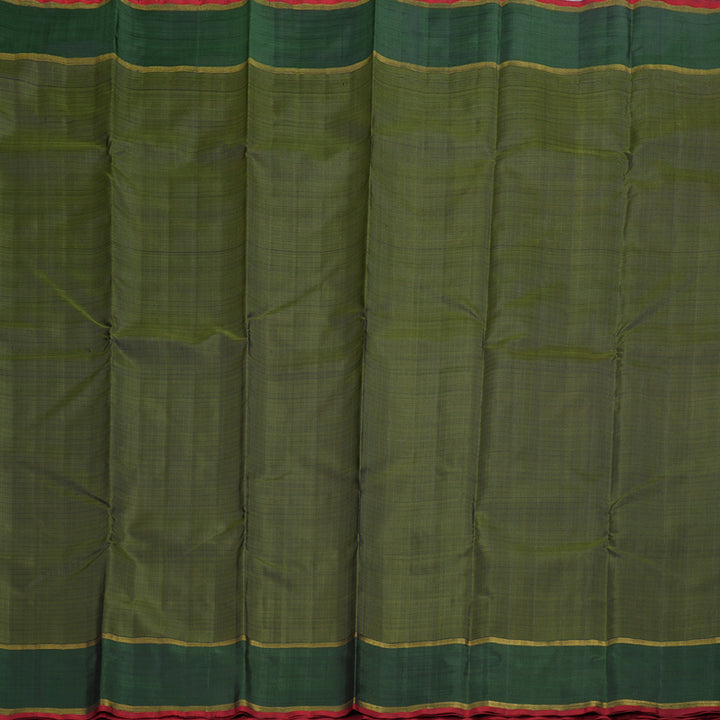 Hayagrivas Handloom Mehandi Green Kanjivaram Silk Saree BD417-SBS