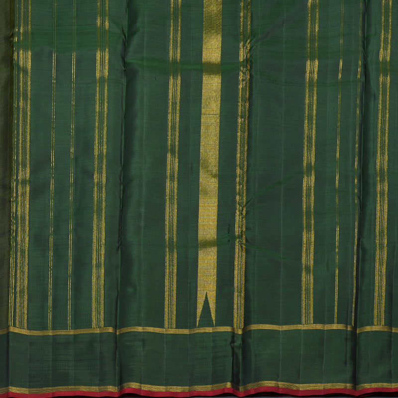 Hayagrivas Handloom Mehandi Green Kanjivaram Silk Saree BD417-SBS