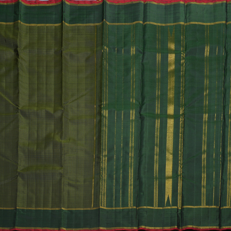 Hayagrivas Handloom Mehandi Green Kanjivaram Silk Saree BD417-SBS