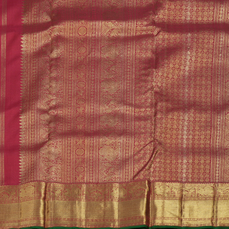 Hayagrivas Handloom Koorai  Maroon Ten Yards Silk Saree BD420-SBS