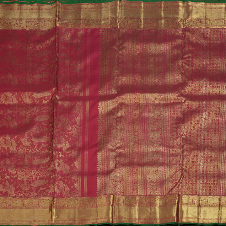 Hayagrivas Handloom Koorai  Maroon Ten Yards Silk Saree BD420-SBS