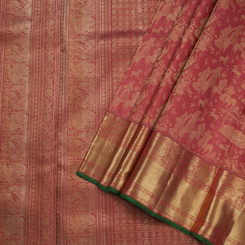 Hayagrivas Handloom Koorai  Maroon Ten Yards Silk Saree BD420-SBS