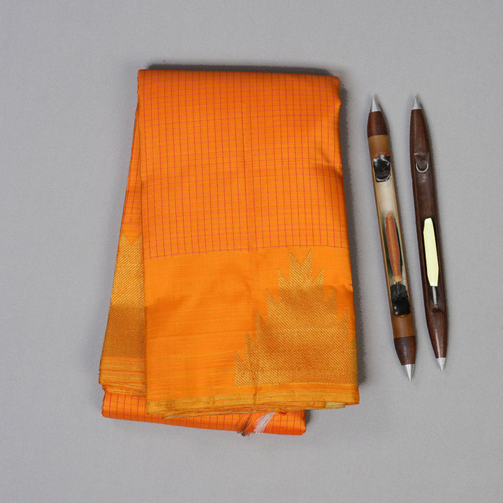 Hayagrivas Mango Yellow Kanjivaram Silk Saree BD421-SBS