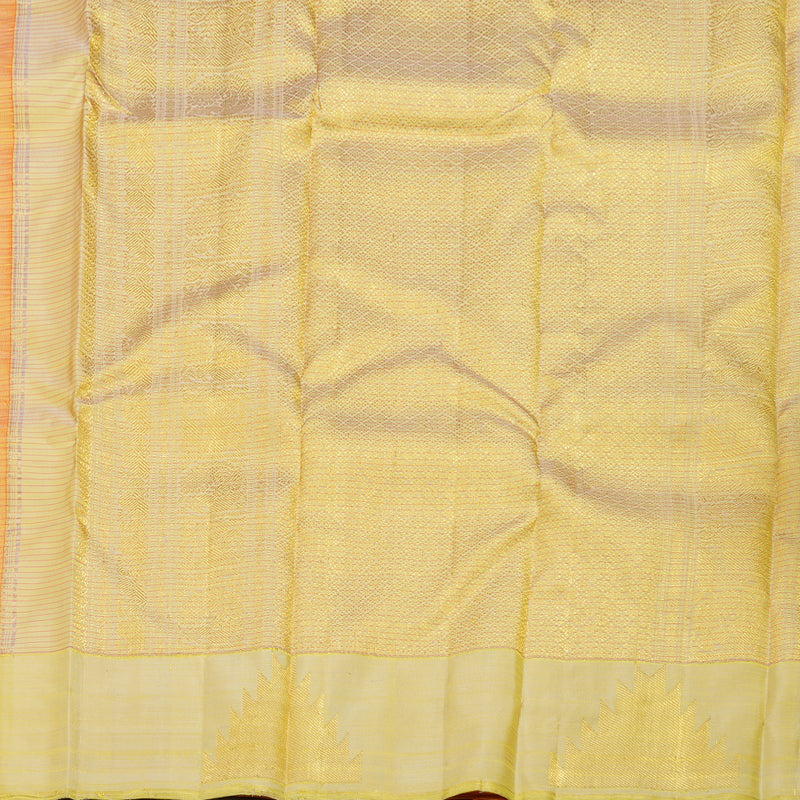 Hayagrivas Mango Yellow Kanjivaram Silk Saree BD421-SBS