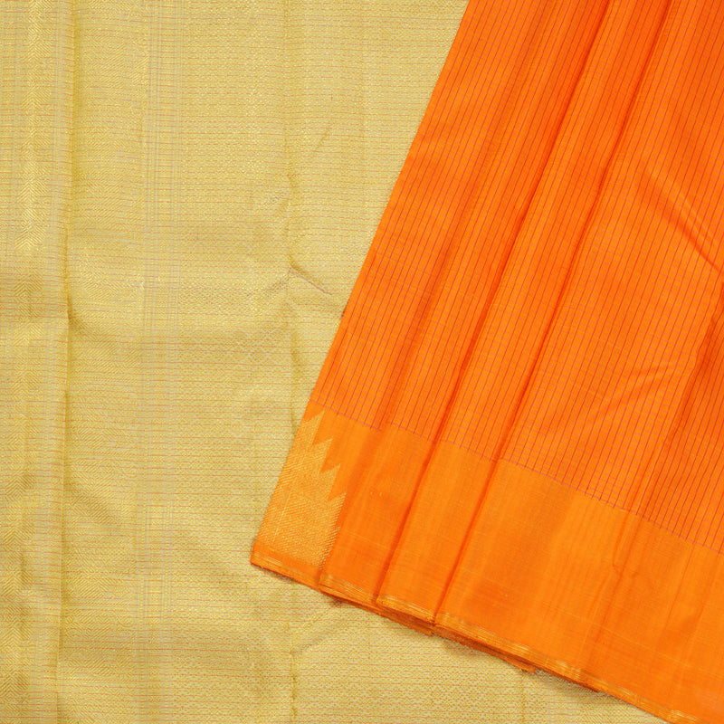 Hayagrivas Mango Yellow Kanjivaram Silk Saree BD421-SBS