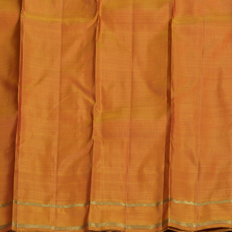 Hayagrivas Dual Tone (Sky Blue With Red) Kanjivaram Silk Saree with Honey Mustard Border BD424-SBS