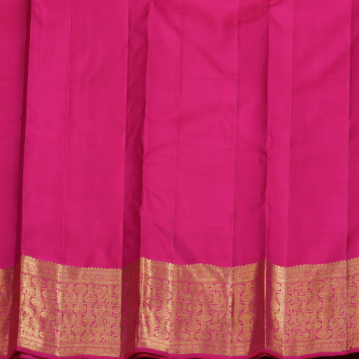 Hayagrivas Handloom Purple Handloom Kanjivaram Silk Saree with Nice Pink Border BD432-SBS