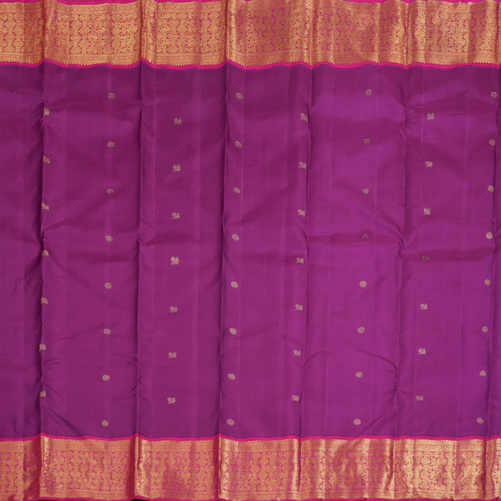 Hayagrivas Handloom Purple Handloom Kanjivaram Silk Saree with Nice Pink Border BD432-SBS