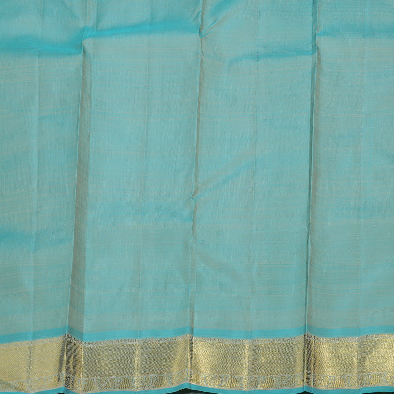 Hayagrivas Handloom Sand Brown Kanjivaram Silk Saree With Teal  Border BD449-SBS