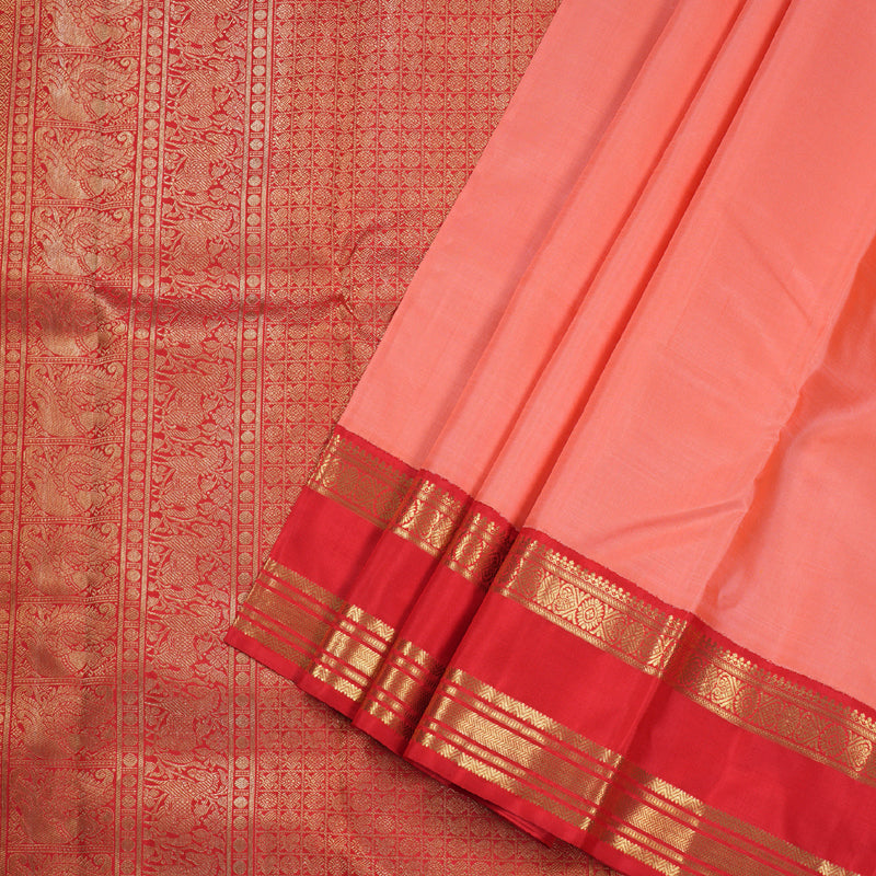 Hayagrivas Handloom Korvai Retta Pettu Kanjivaram Silk Saree BD450-SBS