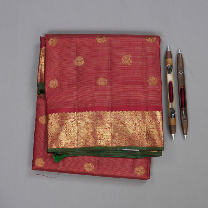 Hayagrivas Maroon Vairaoosi Handloom Ten Yards Kanjivaram Silk Saree BD457-SBS